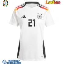 Germany Ilkay Gundogan #21 Replica Home Shirt Ladies Euro 2024 Short Sleeve
